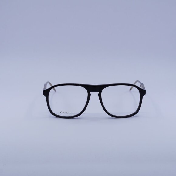 Gucci GG0844O 001 Eyeglasses Black 55mm Aviator Frame - Picture 4 of 10